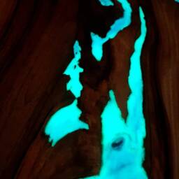 Live Edge End/Coffee Table With Glowing Resin Fillin - thumbnail 3