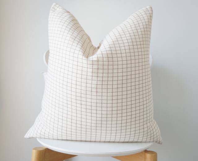 Neutral Tribal Hemp Hand Woven Natural Dye Color Hmong Lumbar Pillow Cover - image 1
