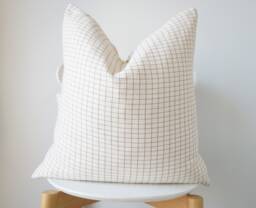 Neutral Tribal Hemp Hand Woven Natural Dye Color Hmong Lumbar Pillow Cover - thumbnail 1