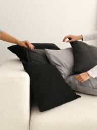 High Quality Linen Throw Pillow Cover, Comfy & Cozy Invisible Zipper Lumbar Case, Soft Cushion Farmhouse Decor, Any Size