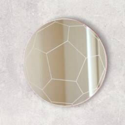 Personalized Football Acrylic Mirror Wall Art Engraved Soccer Gift - thumbnail 3