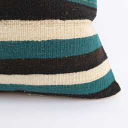 Handwoven Turkish Kilim Pillow Cover 24'' Wool Throw - thumbnail 3