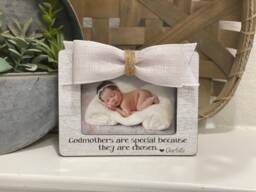 Personalized Godmother Picture Frame Gift Idea Baptism For From Godchild Custom 4x6 Godparent Confirmation - thumbnail 1