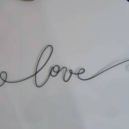Wire Word Love, Metal Phrase, Wire Name, Wall Decoration, Letter, Door Plate, Gift Idea, Word, Sculpture - thumbnail 3
