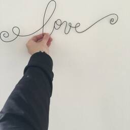 Wire Word Love, Metal Phrase, Wire Name, Wall Decoration, Letter, Door Plate, Gift Idea, Word, Sculpture - thumbnail 2