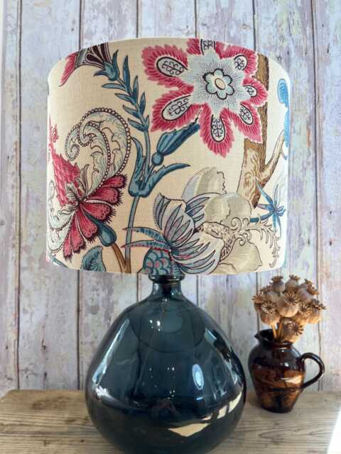Vintage Floral Lampshade - Jacobean Style 30cm Drum Shade For Lamp - image 1