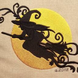14 Inch Embroidered Halloween Pillow - thumbnail 2