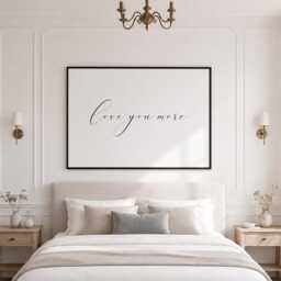 Love You More Print - Landscape Wall Art Romantic Bedroom D??cor Wedding Gift Anniversary Present Typography Poster Unframed - thumbnail 4