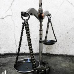 Recycled Metal Libra - Small Item - Zodiac/Astrology Sign September October Peace Fair - thumbnail 3