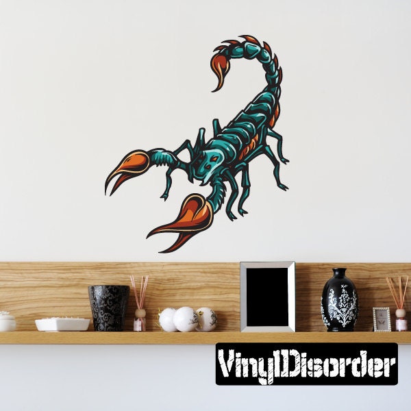 Scorpion Wall Decal - Fabric Vinyl Removable & Reusable Scorpionuscolor003Et