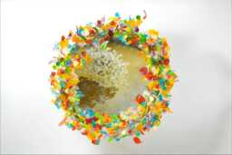 Round Resin Flower Wall Mirror Decorative Led Light