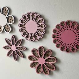 Rattan Flower, Rattan Wall Art, Nursery Decor, Wooden Names, Personalised Gift, New Baby Gift - thumbnail 2