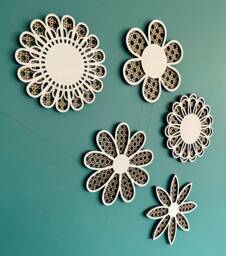 Rattan Flower, Rattan Wall Art, Nursery Decor, Wooden Names, Personalised Gift, New Baby Gift - thumbnail 1