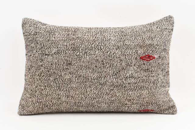 Turkish Kilim Pillow Cover Handwoven Wool Ethnic Throw - 16x24 - image 1