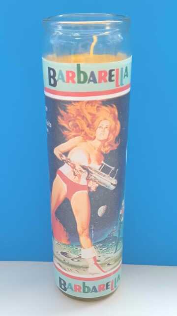 Handmade Barbarella Candle, Retro Sci-Fi Movie Decor - image 1