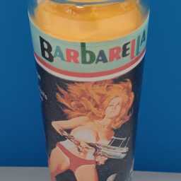 Handmade Barbarella Candle, Retro Sci-Fi Movie Decor - thumbnail 2