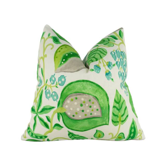 Sanderson - Peas & Pods Leaf Green/Ivory Stunning Designer Cushion Cover Home D??cor Throw Pillow - image 1