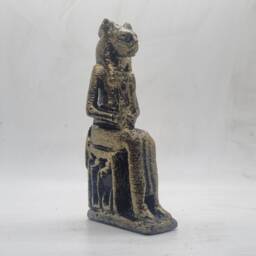 Gold Colour Goddess Bastet Statuette. 3D Printed Egyptian Goddess, Deity Figurine, Resin Statue, Ancient Egyptian, Egyptology Gift Idea - thumbnail 1