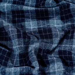 Harris Tweed Denim Macleod Tartan - Luxury Pure Wool Lap Blanket 75x100cm/30x39 - thumbnail 2