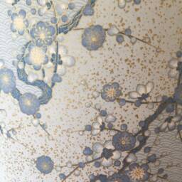 Lampshade 30 cm Drum - Handmade With Japanese Hand Silk Screen Printed Chiyogami Paper Ceiling Or Lamp - thumbnail 3