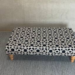 Velvet Footstool Coffee Table Pouffe Bench Chesterfield - thumbnail 2