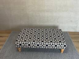 Velvet Footstool Coffee Table Pouffe Bench Chesterfield - thumbnail 1