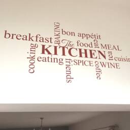Kitchen Words Wall Sticker, Decorative Kitchen Wall Art Decal, Word Decor, Decor Gift - thumbnail 3