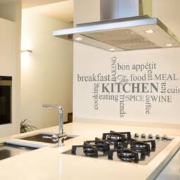 Kitchen Words Wall Sticker, Decorative Kitchen Wall Art Decal, Word Decor, Decor Gift - thumbnail 2