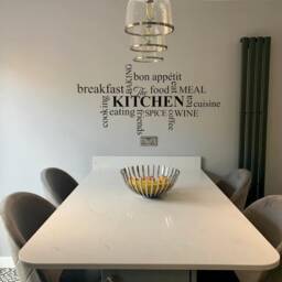 Kitchen Words Wall Sticker, Decorative Kitchen Wall Art Decal, Word Decor, Decor Gift - thumbnail 1