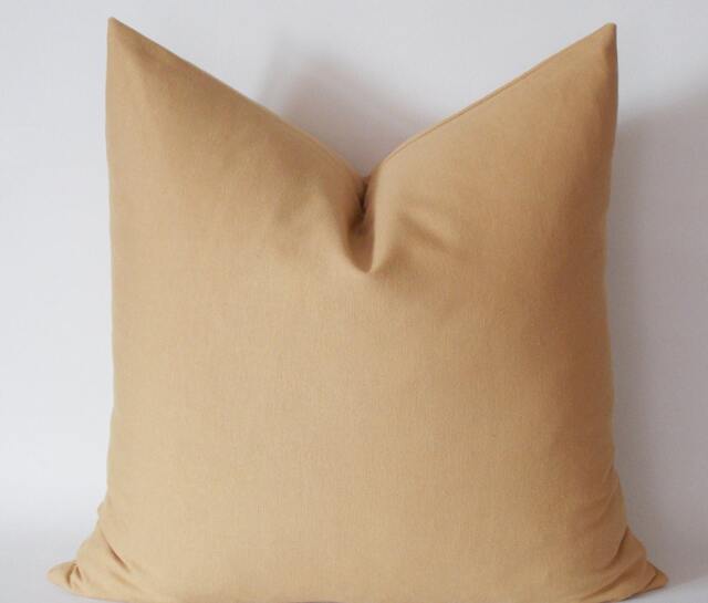 Light Brown Cotton Canvas Pillow Cover 18'' X - image 1