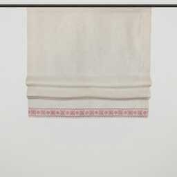 Rollo Klara - Linen - Historical Embroidered Edge - Roman Blind - Made To Measure - thumbnail 2