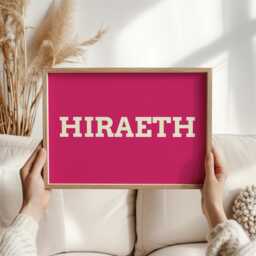 Hiraeth Print - Welsh Word Art Longing For Home Unique Decor Meaningful Gift Loved Ones Sentimental Wales - thumbnail 3