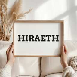 Hiraeth Print - Welsh Word Art Longing For Home Unique Decor Meaningful Gift Loved Ones Sentimental Wales - thumbnail 2