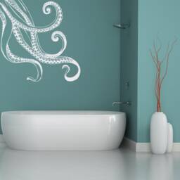 Kraken Octopus Tentacles Vinyl Wall Decal - Marine Life Bathroom Decor #220 - thumbnail 3
