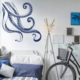 Kraken Octopus Tentacles Vinyl Wall Decal - Marine Life Bathroom Decor #220 - thumbnail 1