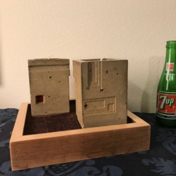 "Sculpted Pair Of ""Sand"" Candle Holders, Made By Jjl. Series Entitled ""Linear" - thumbnail 4