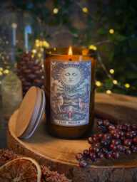 The Moon - Tarot Handmade Soy Wax Eco Friendly Vegan Candle Alter Witchy Gift Gothic Bohemian Hand Poured in Wales - thumbnail 1