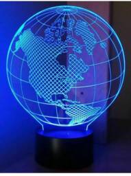 Earth 3D Personalised Smart App Control Night Light Bluetooth, Music, 7&16M Colour Mobile App , Gift Led Lamp