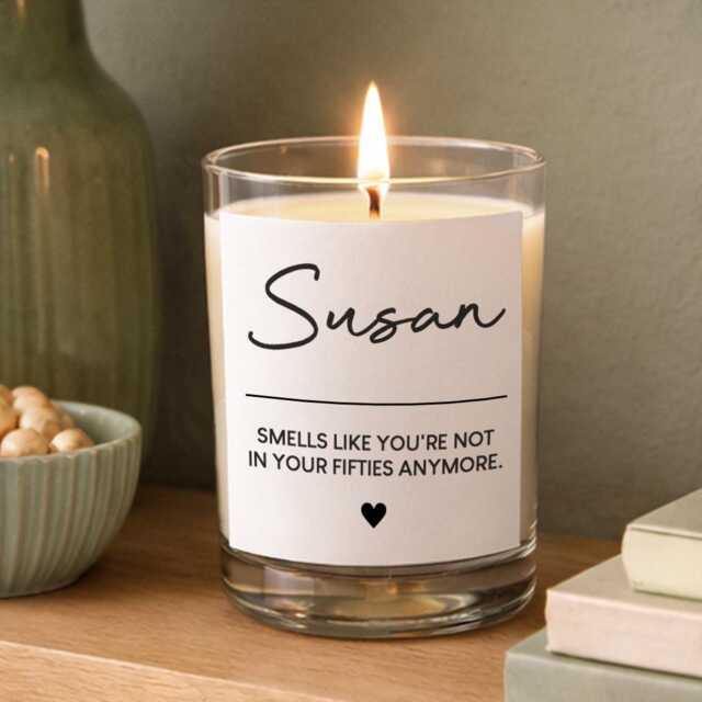 Personalised Heart Design Soy Wax Candle Custom Name Message 6 Scents 160G Glass Jar Birthday Valentine's Day Mother's Smells Like - image 1