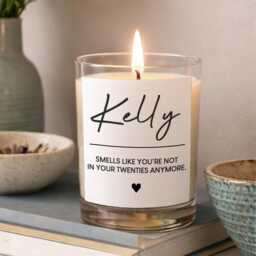 Personalised Heart Design Soy Wax Candle Custom Name Message 6 Scents 160G Glass Jar Birthday Valentine's Day Mother's Smells Like - thumbnail 3