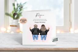 Personalised Friend Birthday Card - Custom Bestie Gift - thumbnail 1