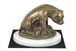 Staffordshire Bull Terrier Mum, Dog White Marble Base Statue, Limited Edition, Artdog - thumbnail 1