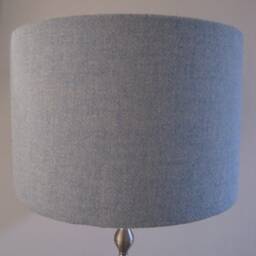 Handmade Harris Tweed Drum Lampshade in Baby Blue - thumbnail 2