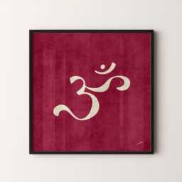Om Aum Print - Religious Graphic Spirituality Wall Art Hindu God Symbol Home Decor Modern Hallway Living Mandir Spiritual - thumbnail 1