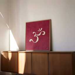 Om Aum Print - Religious Graphic Spirituality Wall Art Hindu God Symbol Home Decor Modern Hallway Living Mandir Spiritual - thumbnail 3