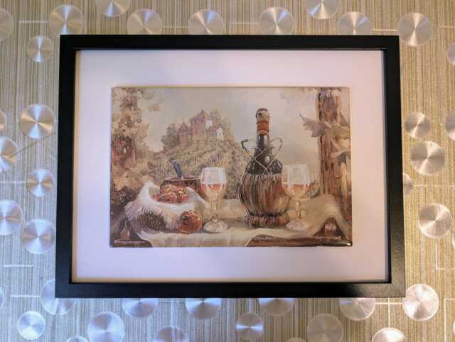 "Wine Ceramic Wall Art Tile, 8"" By 12" - image 1