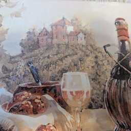 "Wine Ceramic Wall Art Tile, 8"" By 12" - thumbnail 3