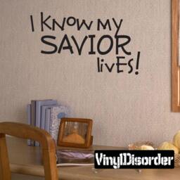 I Know My Savior Lives - Vinyl Wall Decal Quotes Sticker Cl029Iknowii7Et - thumbnail 1