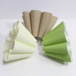 Handmade Scallop Pleated Lampshade Fabric & Acrylic, Custom Colors - thumbnail 2