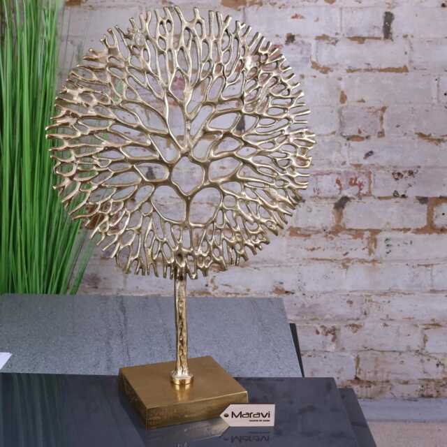 Lolam Metal Gold Coral Ornament Sculpture 51cm - image 1